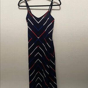 Tommy Hilfiger Chevron Maxi Dress - Black, Red, Blue